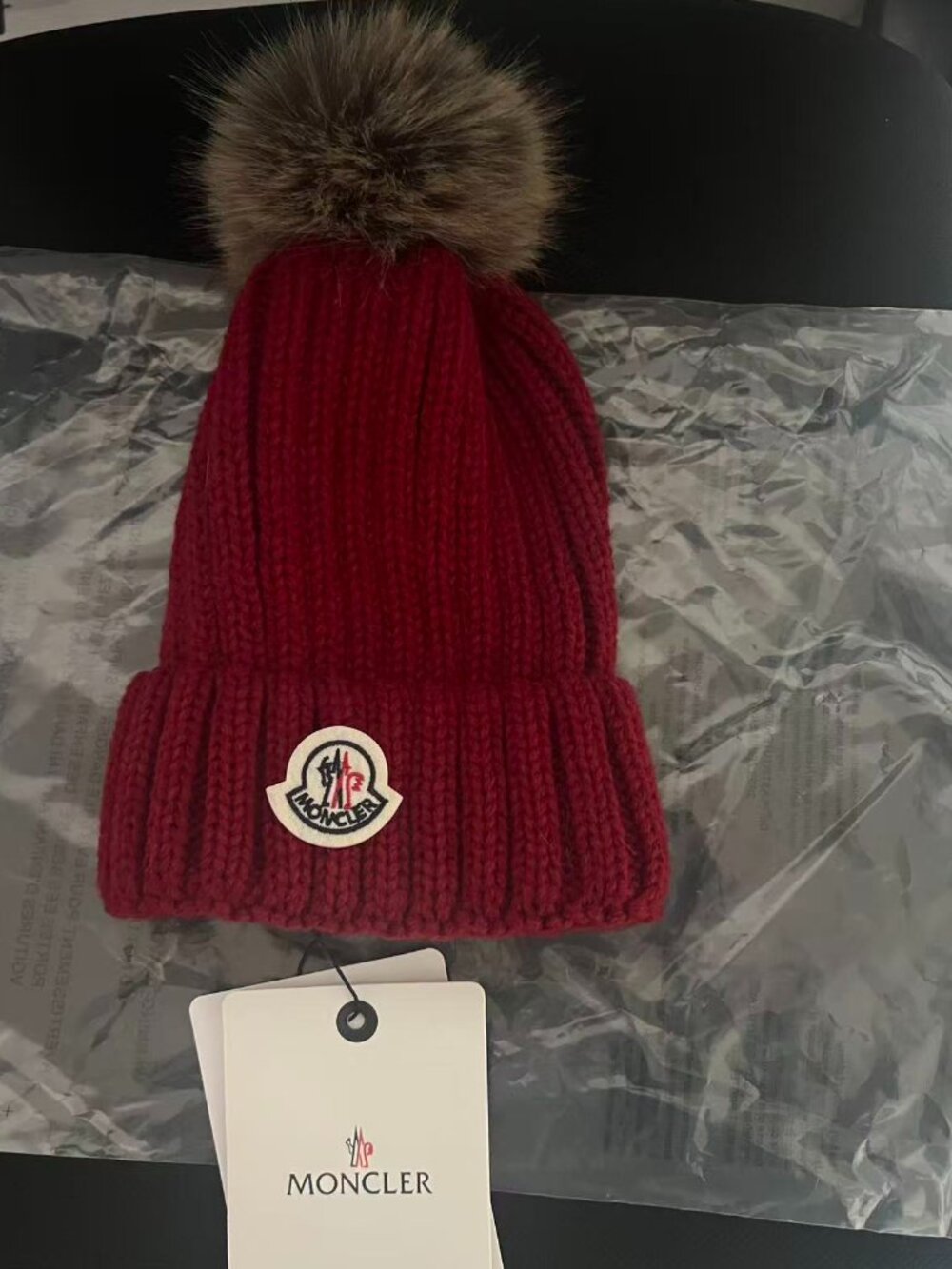 Women's Red Moncler Hat